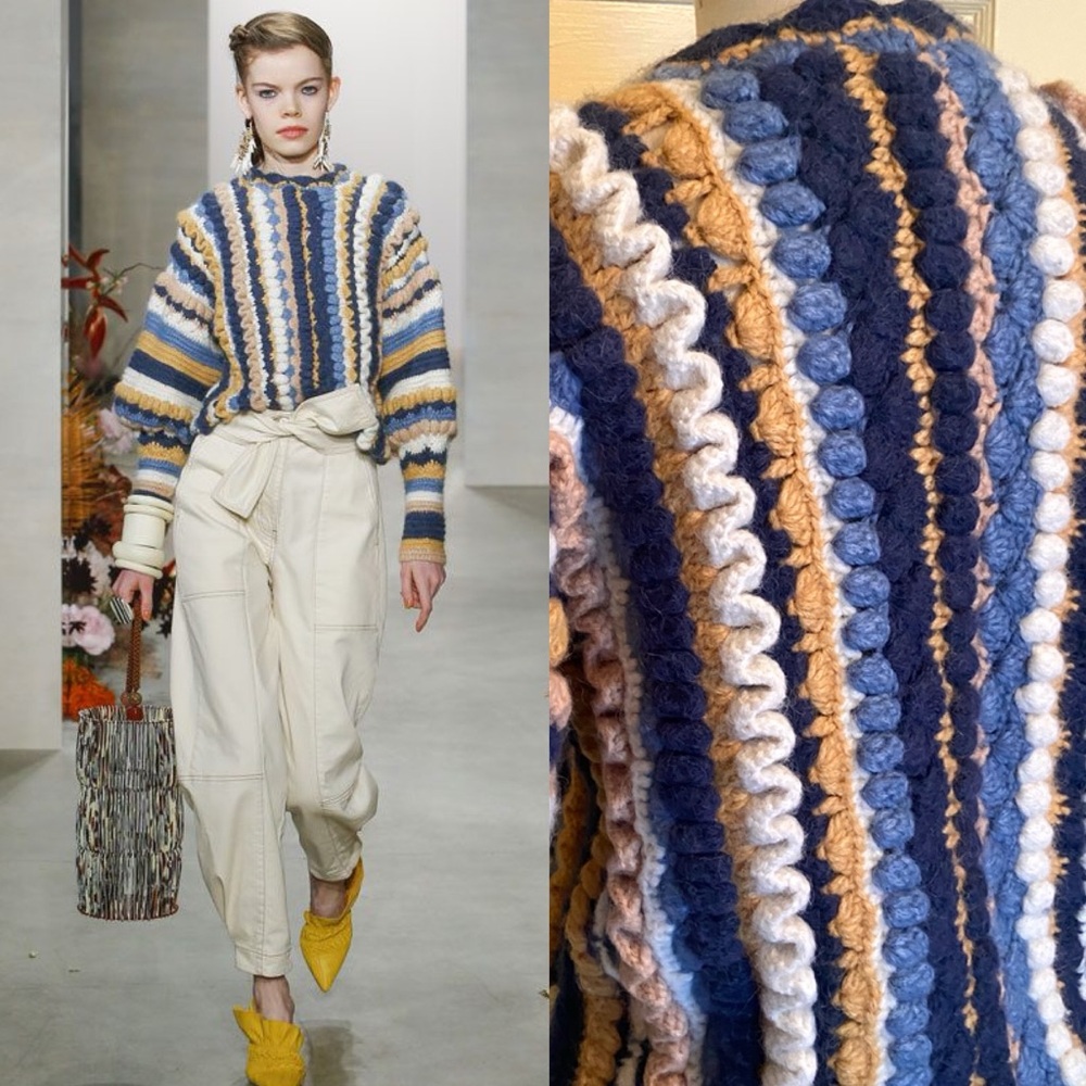 $825 RARE ✨ Ulla Johnson Runway Agostina Hand Crochet Sweater